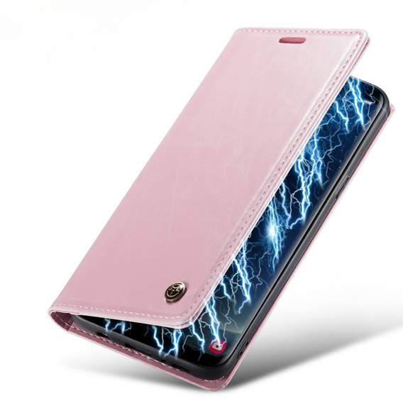 CASEME flipové puzdro pre Samsung Galaxy S8, Waxy Textured, ružové