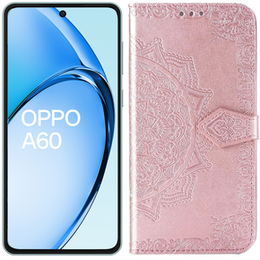 Klapkové puzdro pre Oppo A60, Mandala, ružové