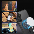 Puzdro pre Samsung Galaxy S24 FE, pre MagSafe, ERBORD Matt Case, čierne + sklo na displej
