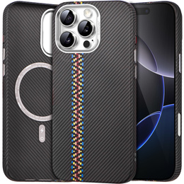 Puzdro pre iPhone 16 Pro Max, Carbon Fiber MagSafe, čierne