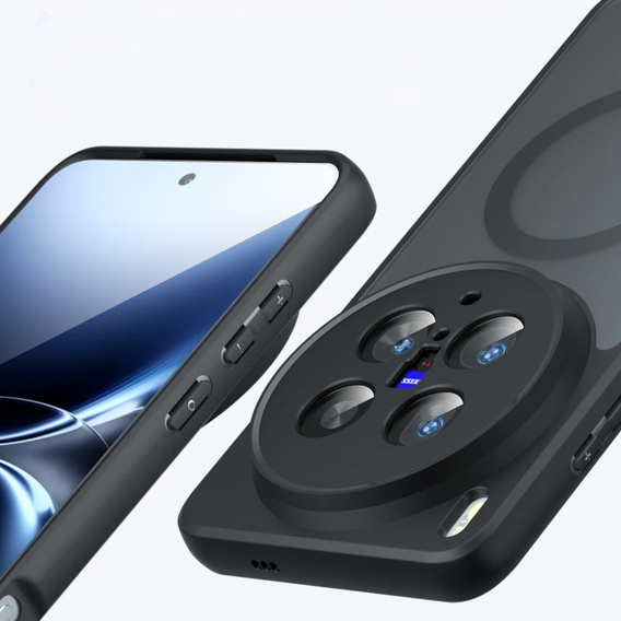 Puzdro pre Vivo X200 Pro 5G, pre MagSafe, ERBORD Matt Case, čierny