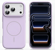 Silikónové puzdro pre iPhone 17 Pro Max, pre MagSafe, proti nárazom, fialové