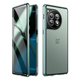 Puzdro pre OnePlus 12 5G, Magnetic Dual Glass, zelený