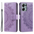 Klapkové puzdro pre Xiaomi Redmi Note 13 Pro 4G / Xiaomi Redmi Note 14S / Xiaomi Poco M6 Pro 4G, Mandala, fialové