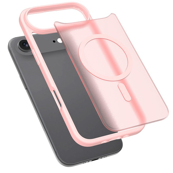 Matné puzdro pre iPhone Air, pre MagSafe, priesvitné ružové