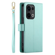 Klapkové puzdro pre Oppo Reno 13 5G, Wallet Zipper Pocket, mätové