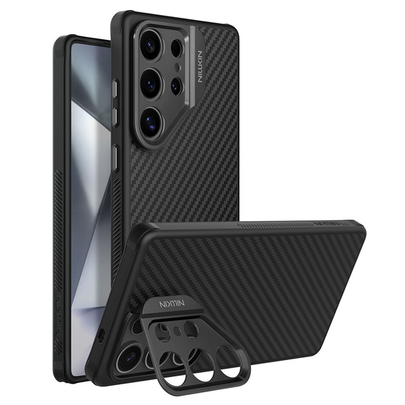 Puzdro pre Samsung Galaxy S25 Ultra, pancierované Nillkin, Carboprof Case, pre Magsafe, čierne