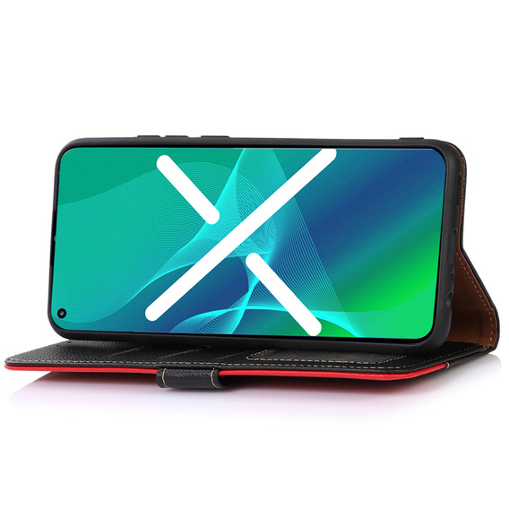 Klapkové puzdro pre Xiaomi 12T / 12T Pro, KHAZNEH RFID, čierne / červené