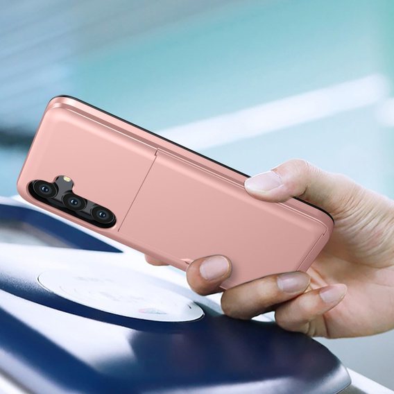 Obal na mobil pre Samsung Galaxy A56 5G, Sliding Card Holder, ružové