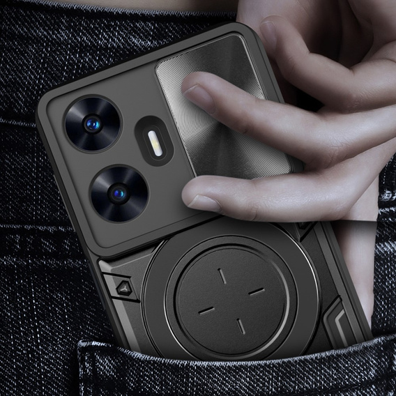 Pancierované puzdro pre Realme C55, CamShield Slide, čierne