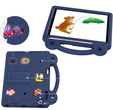 Detské puzdro pre iPad 9.7" 2018/2017 (6/5 gen.) / Pro 9.7" 2016, Cute Patterns, so stojanom, tmavomodré