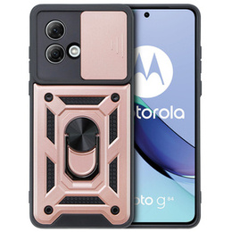 Obal na mobil pre Motorola Moto G84 5G, CamShield Slide, ružové rose gold