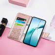 Klapkové puzdro pre Samsung Galaxy S25 Edge, Butterfly, ružové rose gold