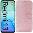 Klapkové puzdro pre Xiaomi Redmi 13, Mandala, ružové