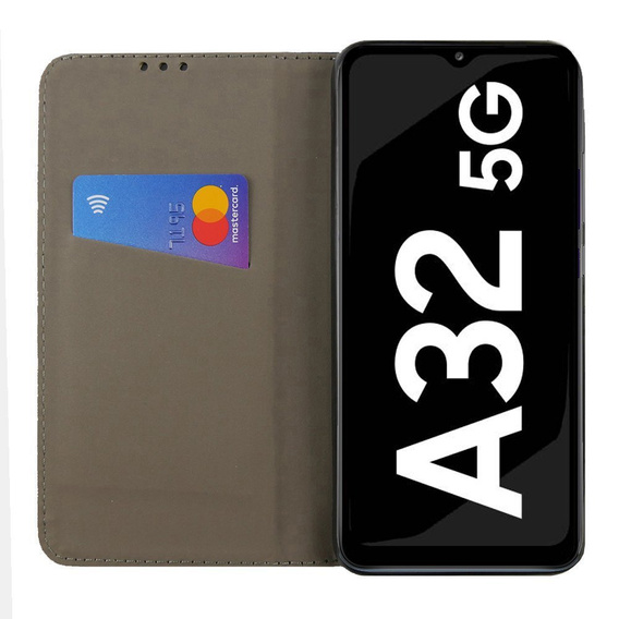 Klapkové puzdro pre Samsung Galaxy A32 5G, Wallet Smart Magnet, čierne