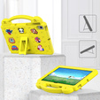 Detské puzdro pre Samsung Tab A8 X200 / X205, Cute Patterns, so stojanom, žlté