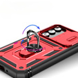 Obal na mobil pre Samsung Galaxy A54 5G, CamShield Slide, červené / čierne