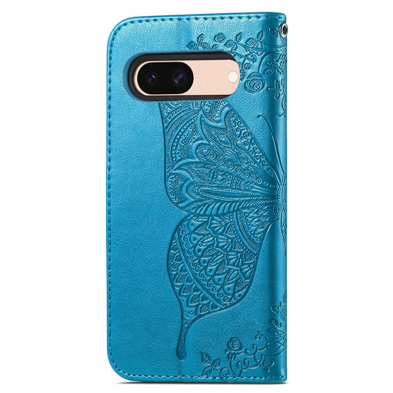 Klapkové puzdro pre Google Pixel 8A, Butterfly, modré