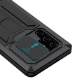 Obrnené puzdro pre Samsung Galaxy S22 Ultra 5G, R-JUST CamShield Slide, čierne