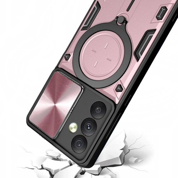 Pancierované puzdro pre Samsung Galaxy A54 5G, CamShield Slide, ružové rose gold