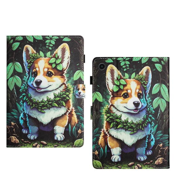 Puzdro pre Lenovo Tab M10 10.1 Gen 3, s chlopňou, corgi dog