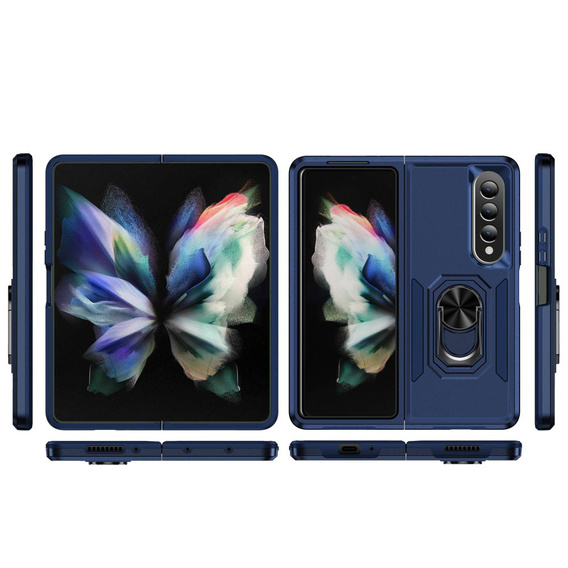 Pancierované obal na mobil pre do Samsung Galaxy Z Fold 4 5G, Nox Case Ring, modré