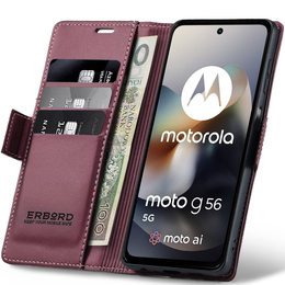 ERBORD Lesklá peňaženka Litchi s chlopňou pre Motorola Moto G56 5G