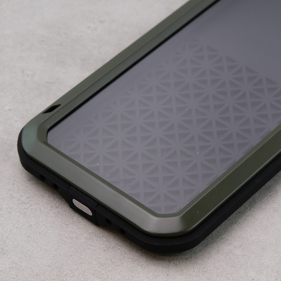 Love Mei Obal na mobil pre iPhone 12, armored with glass, zelený