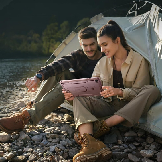 Obrnené puzdro pre Galaxy Tab A9+ Plus, Dexnor Full Body, ružové