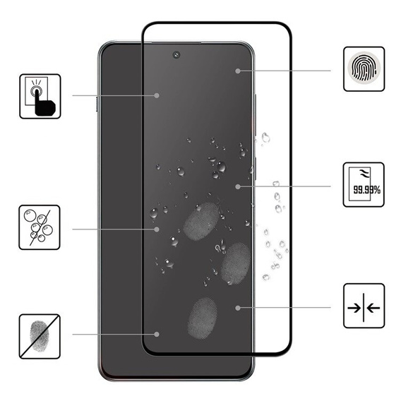 3D tvrdené sklo pre OnePlus Nord 4, čierny rám