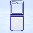 Puzdro pre Samsung Galaxy Z Flip7 FE / Z Flip6, PC Case, transparentné / modré