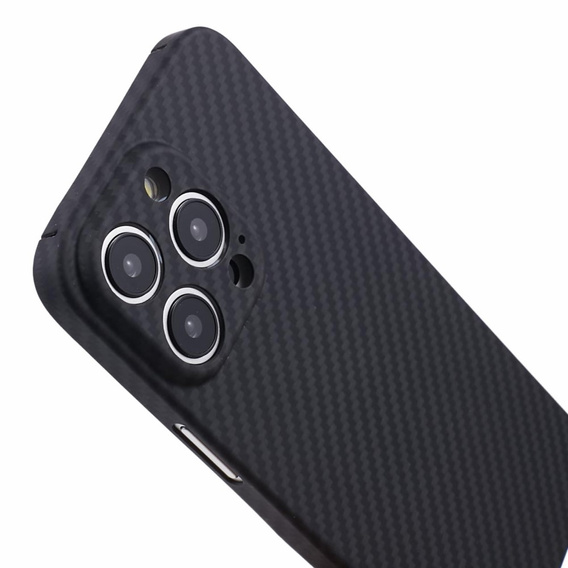 Puzdro pre iPhone 15 Pro Max, Aramid Fiber Cover, čierne