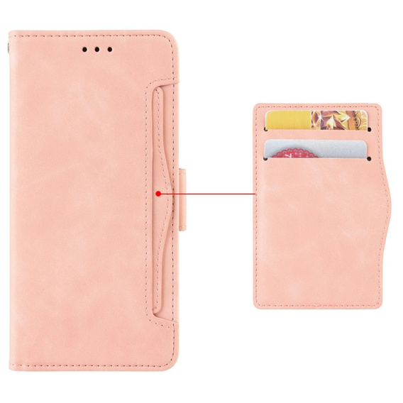 Klapkové puzdro pre Oppo Reno 13F / Oppo Reno 13FS, Card Slot, ružové