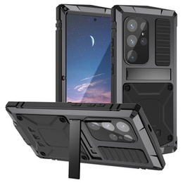 Obrnené puzdro pre Samsung Galaxy S24 Ultra, R-JUST, strieborné