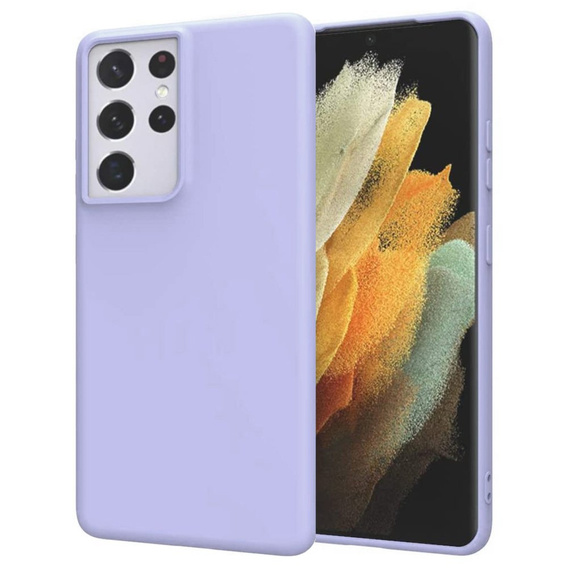 Obal na mobil pre Samsung Galaxy S21 Ultra, Silicone Lite, levanduľové