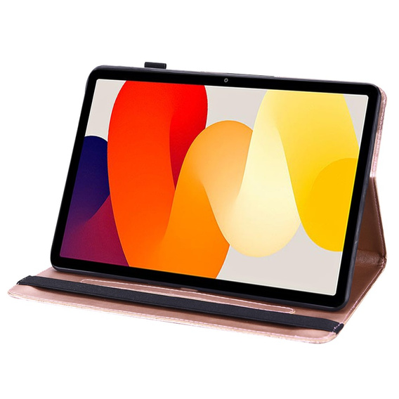 Puzdro s chlopňou pre Xiaomi Redmi Pad SE 11", flower, ružové