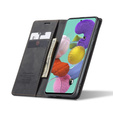 CASEME puzdro pre Samsung Galaxy A51, Leather Wallet Case, čierne