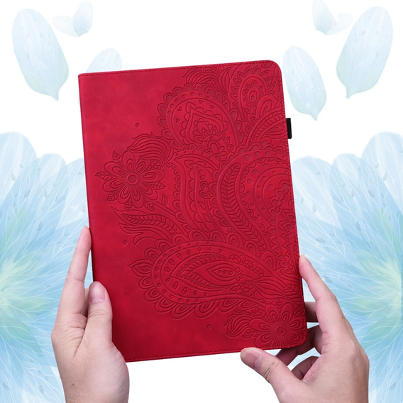 Puzdro s chlopňou pre Xiaomi Redmi Pad SE 11", flower, červené