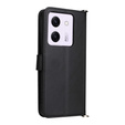 Puzdro s chlopňou pre Xiaomi Poco M7 Pro 5G, Crossbody Leather Wallet, čierne