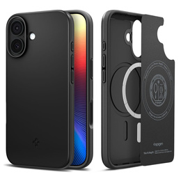 Spigen puzdro pre iPhone 17, Thin Fit MagSafe, čierne