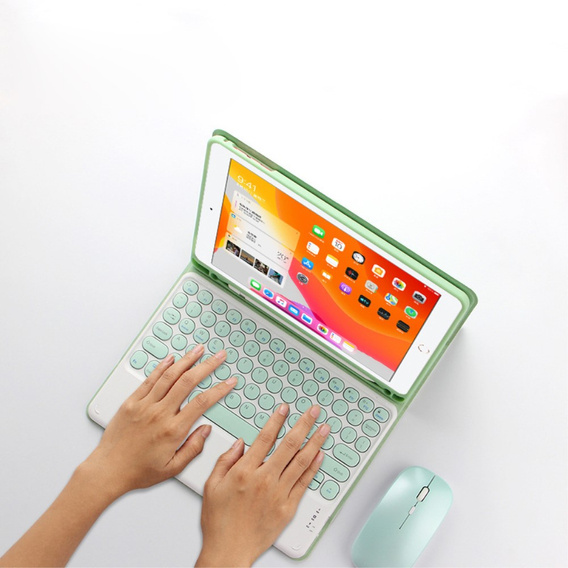 Puzdro + klávesnica iPad Pro 11 2021 / 2018, iPad Air 10.9 4 2020 / 5 2022, Pen Slot, zelený
