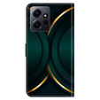 Klapkové puzdro pre Xiaomi Redmi Note 12 4G, Wallet, zelené / zlaté