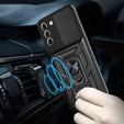 Obal na mobil pre Samsung Galaxy S22 Plus, CamShield Slide, čierne