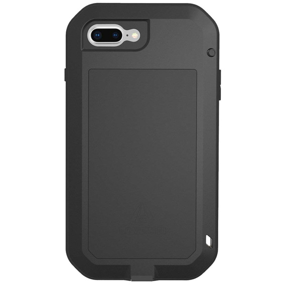 Love Mei Obal na mobil pre iPhone 8 Plus / 7 Plus, armored with glass, čierne