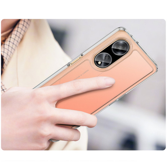 Obal na mobil pre Oppo A98 5G, Fusion Hybrid, priehľadné