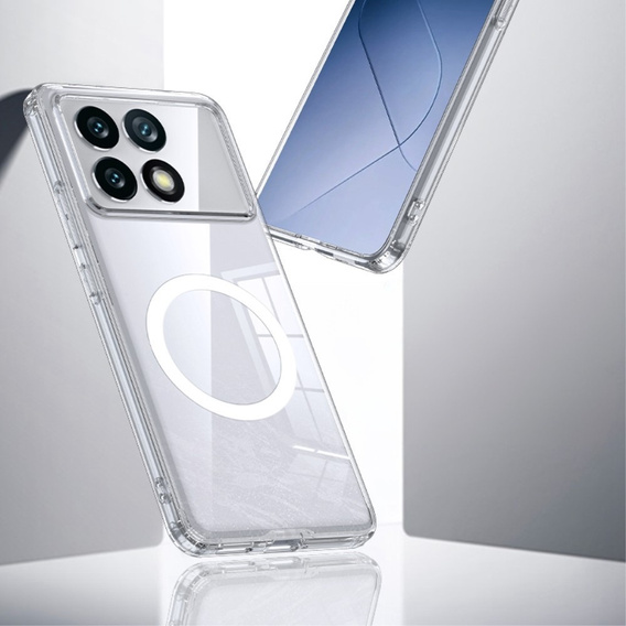 Puzdro pre Xiaomi Poco F6 Pro, Fusion Hybrid, pre MagSafe, priehľadné