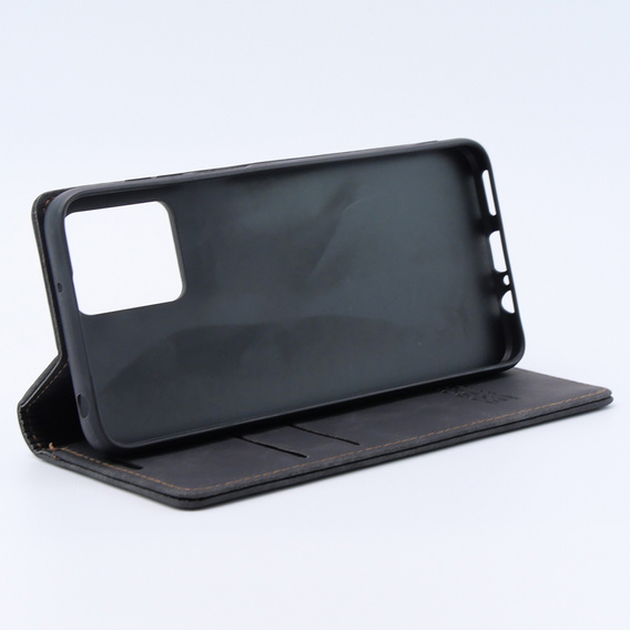 Puzdro pre Motorola Moto G13/ G23 4G, ERBORD Vintage, peňaženka s chlopňou, čierne