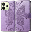 Klapkové puzdro pre Xiaomi Redmi Note 14 4G, Butterfly, fialové