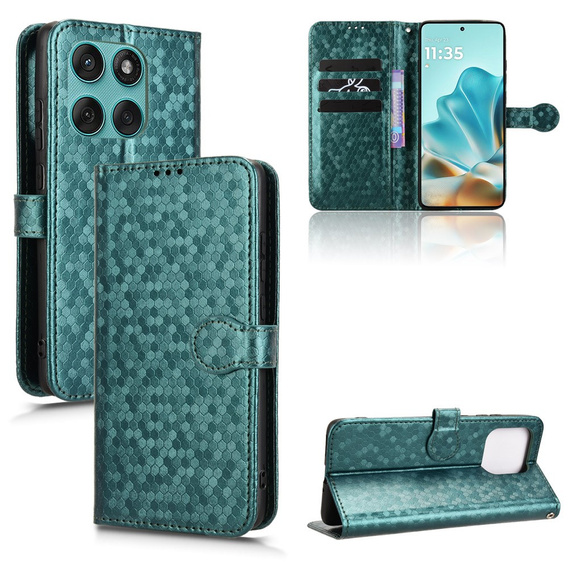 Flipové puzdro pre Motorola Edge 60 / 60 Fusion, Wallet Rhombus, zelený