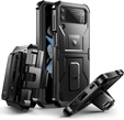 Pancierované puzdro pre Samsung Galaxy Z Flip 4 5G, Dexnor Clip Holder, čierne